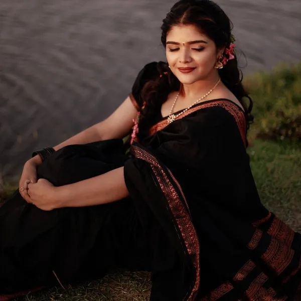 BLACK_PURE_COTTON_SAREE